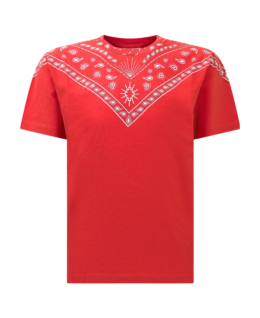 Marcelo Burlon County Of Milan Kids Bandana Printed Crewneck T-shirt In Red