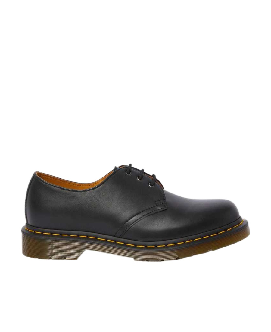 Dr. Martens Lace-up Leather Shoes Contrast Stitching In Black