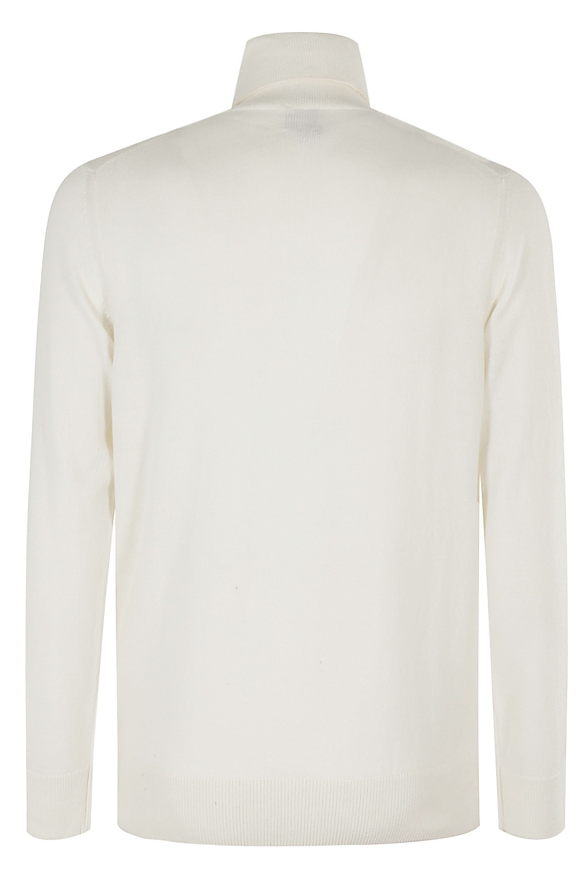 Eleventy Tipping Turtleneck Sweater In White