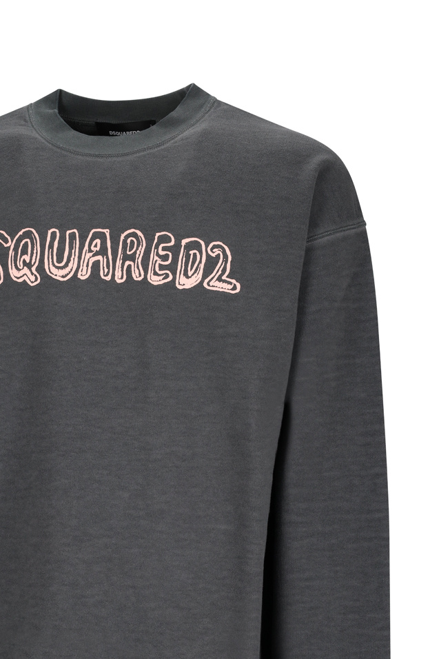 Dsquared2 "top Fade" Crew Neck Sweatshirt In Black