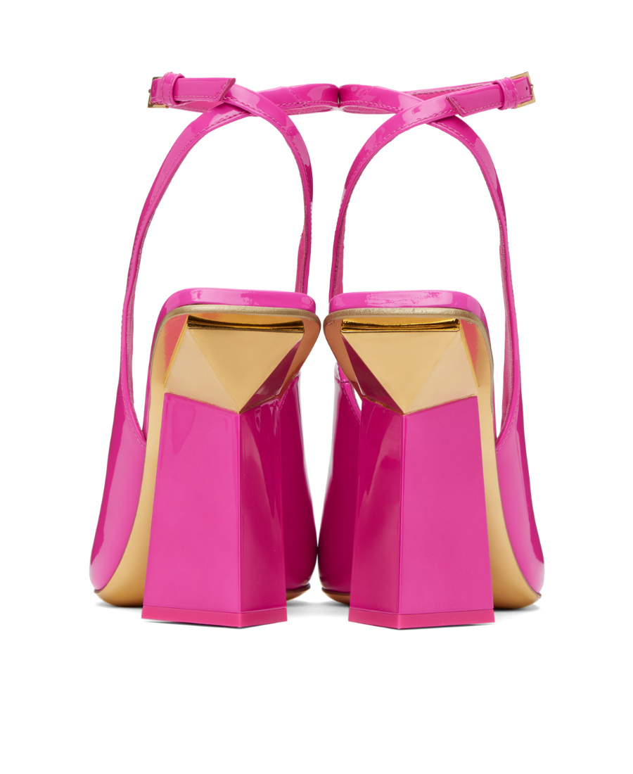 Valentino One Stude Hyper 110mm Leather Pumps In Pink
