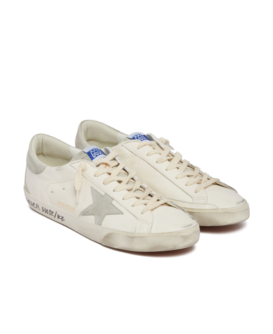 Golden Goose Super Star Leather Sneakers In Nude