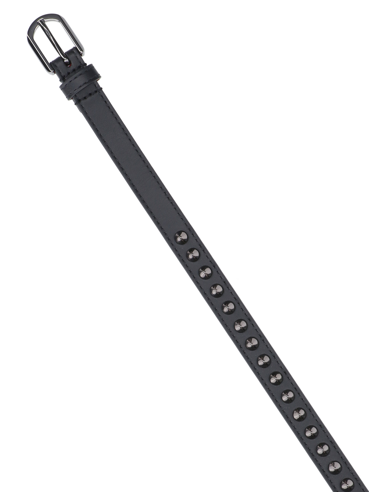 Christian Louboutin Stud Detailed Buckled Belt In Black