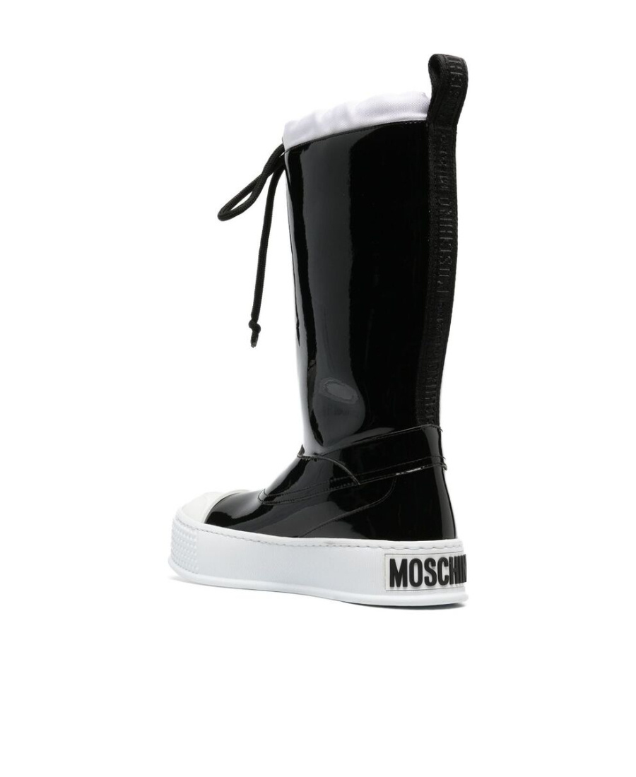 Moschino Rubber-toecap Platform Boots In Black