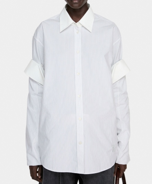 Acne Studios Button-up Layered Shirt In White