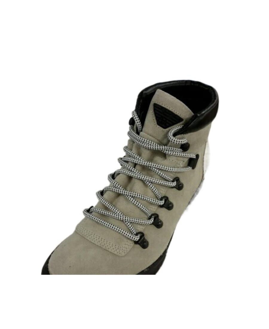 EMPORIO ARMANI LOGO-LACING HIGH-TOP CASUAL SNEAKERS