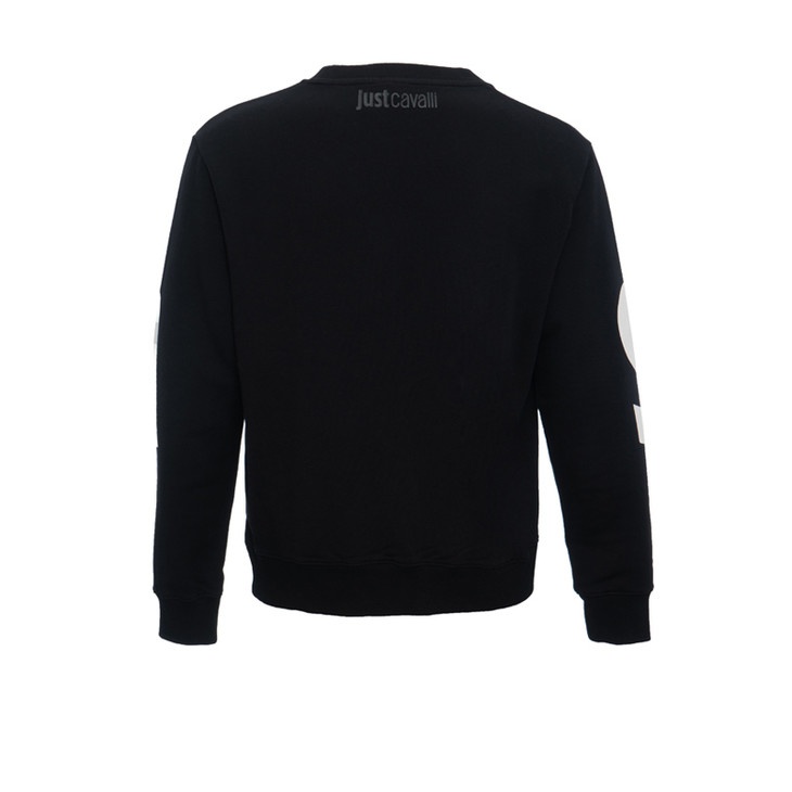 Just Cavalli Round-necked Sweater In Black