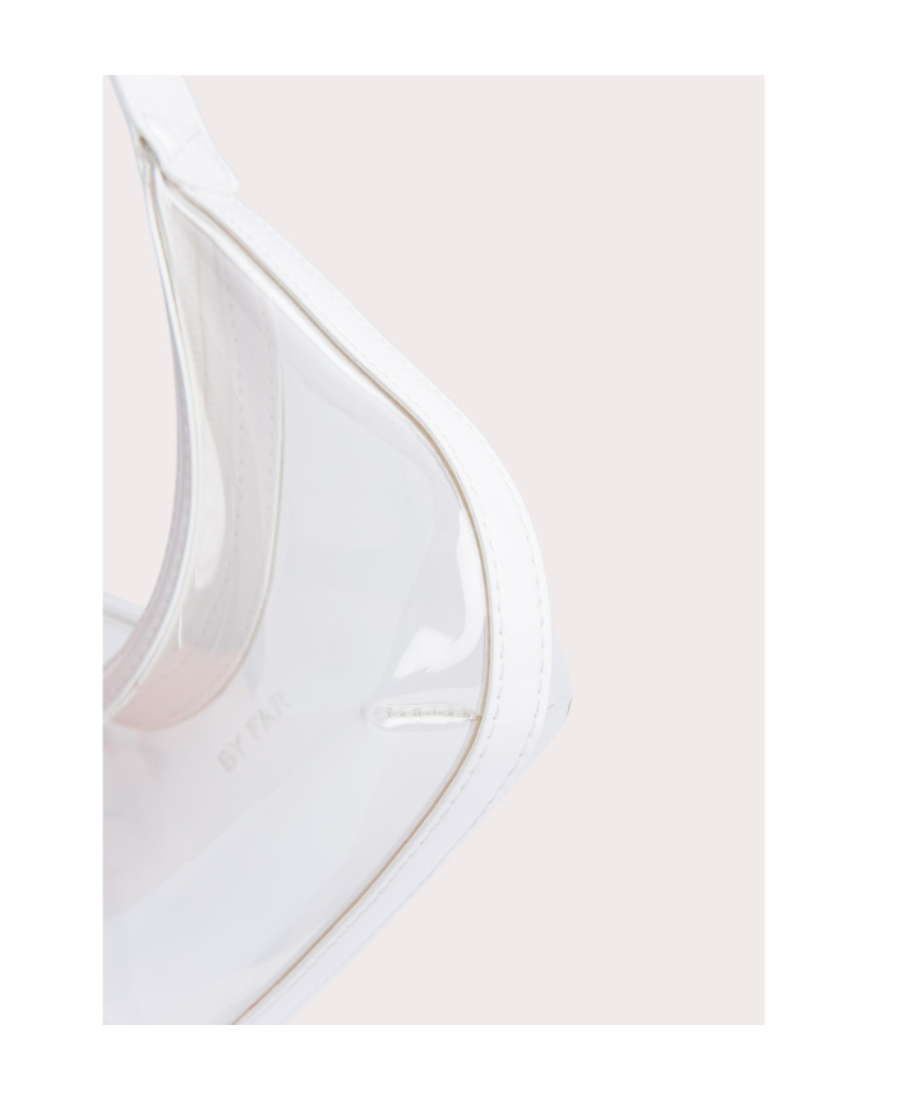 By Far Logo Shoulder Bag In White