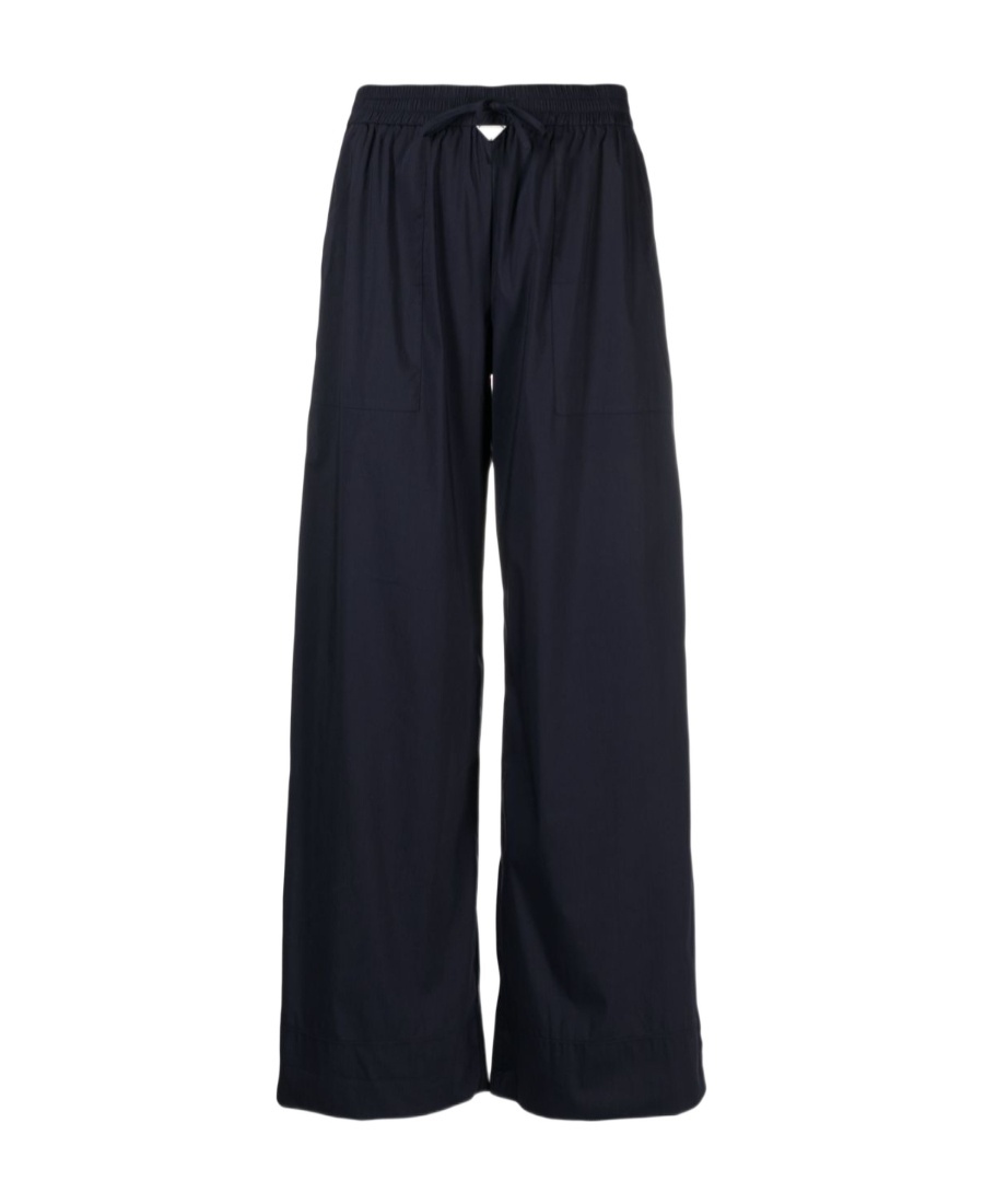 Emporio Armani Drawstring-waist Straight-leg Trousers In Black