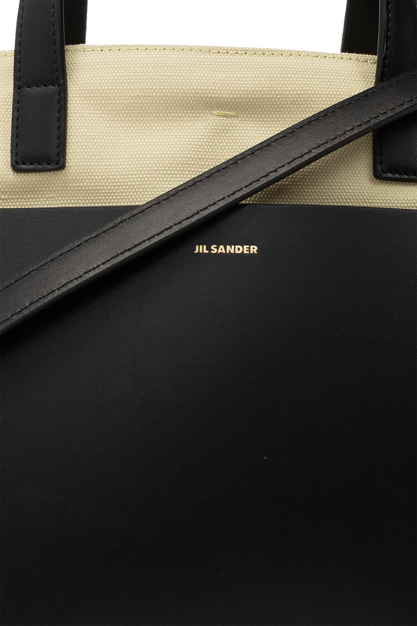 Jil Sander Small Wander Canvas Tote Bag In Black