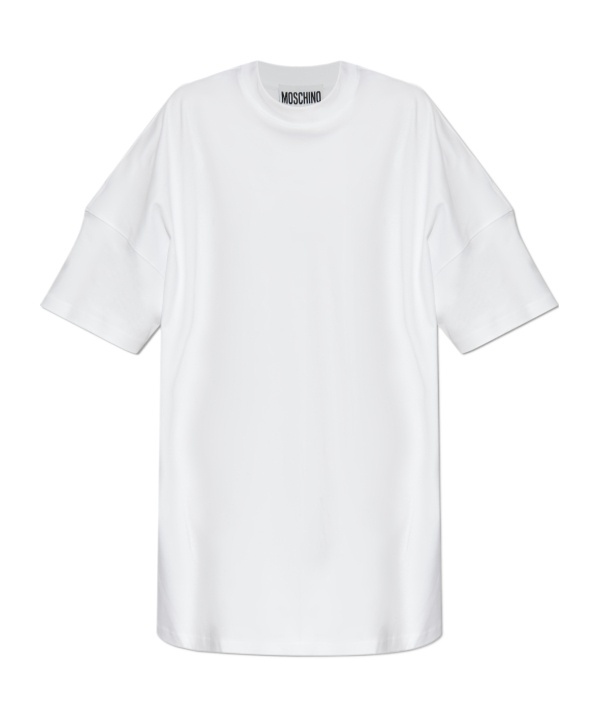 Moschino Short Sleeve Dress In White