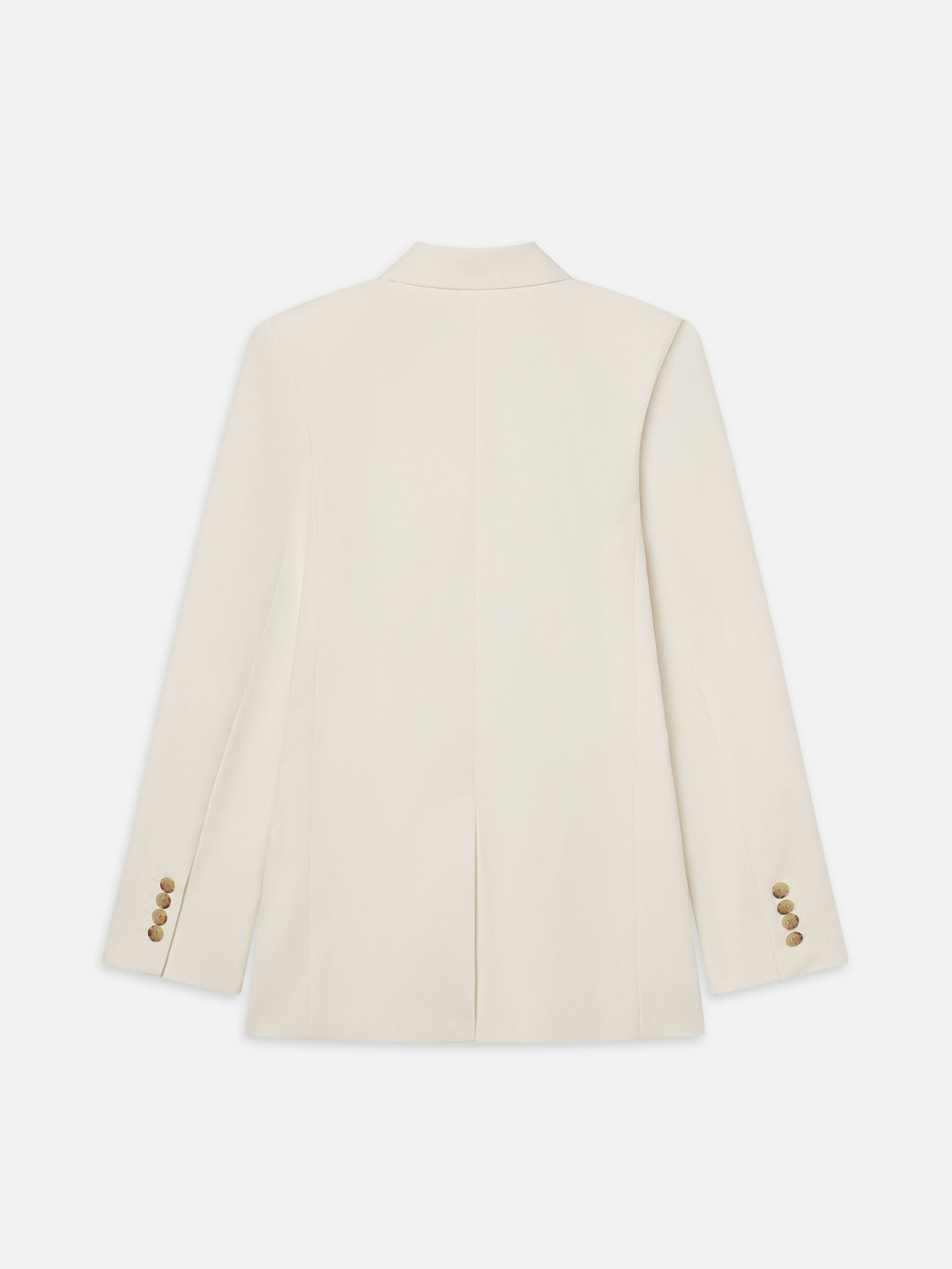Frame Long-sleeved Suit Jacket In White