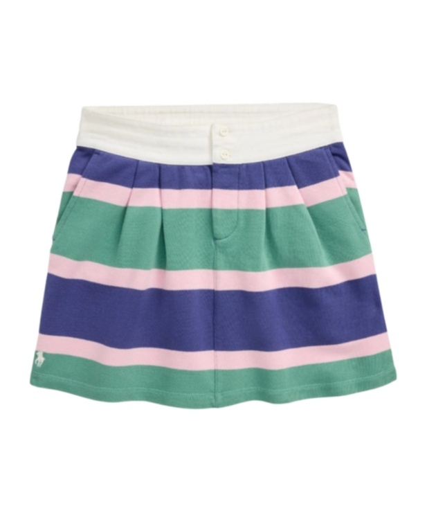 Polo Ralph Lauren Ralph Lauren Striped Cotton Terry Rugby Skirt In Multi