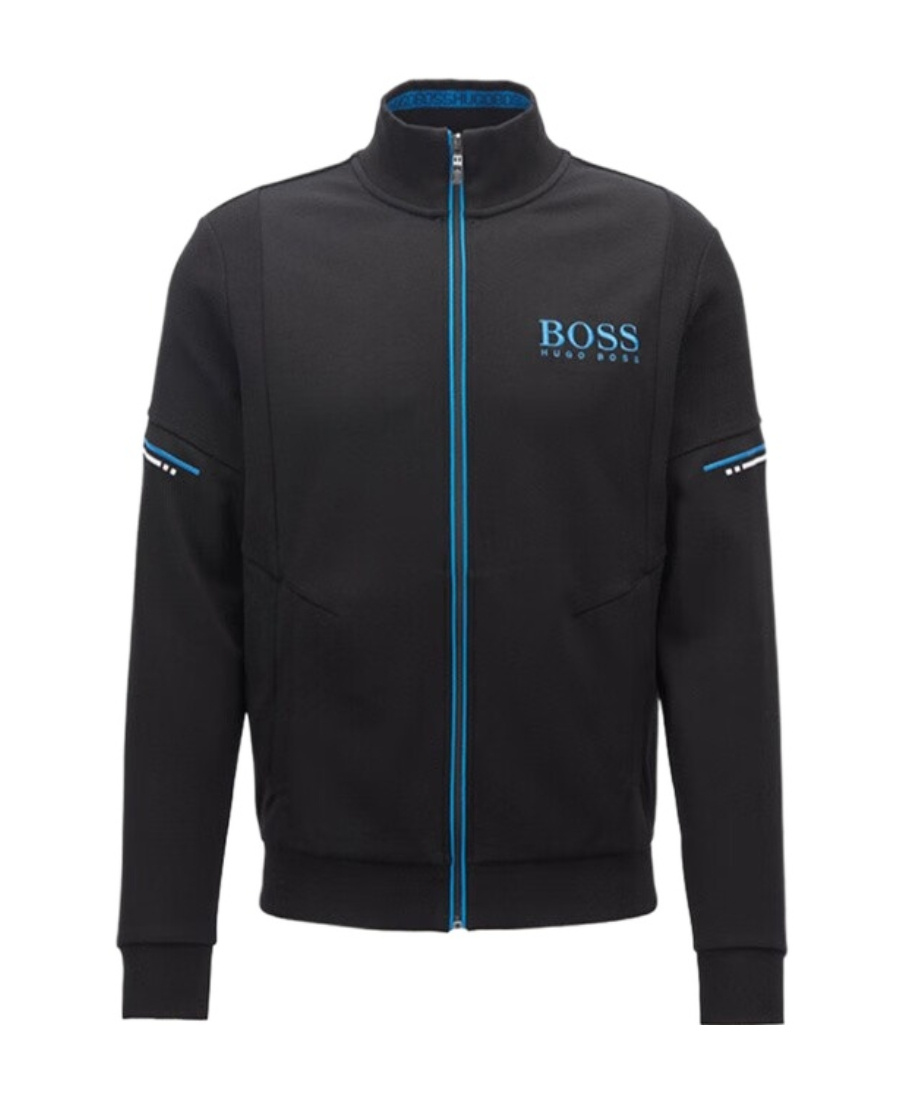 HUGO BOSS LOGO ZIPPER SWEATER 