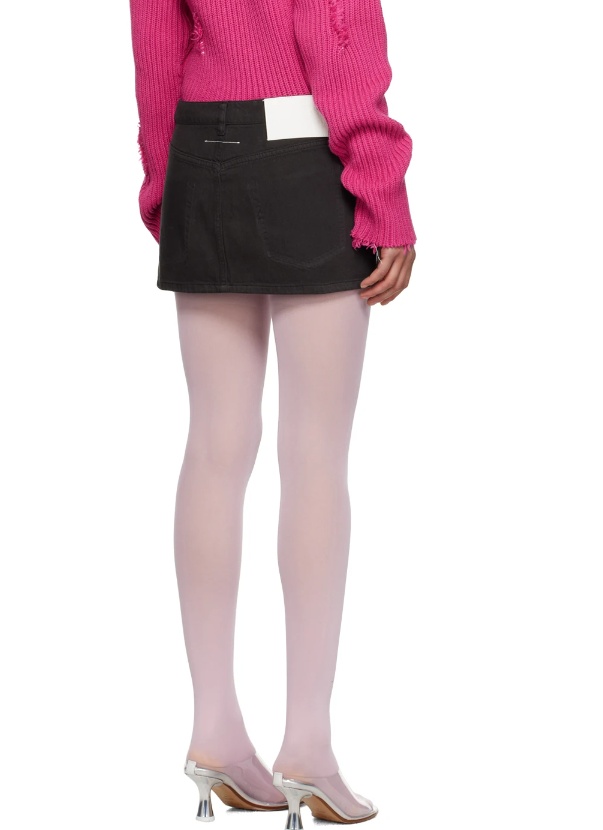 Mm6 Maison Margiela Five Bags Of Denim Mini Skirt In Pink