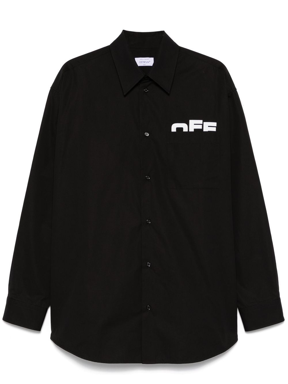 Off-white Long-sleeved Shirt In Black