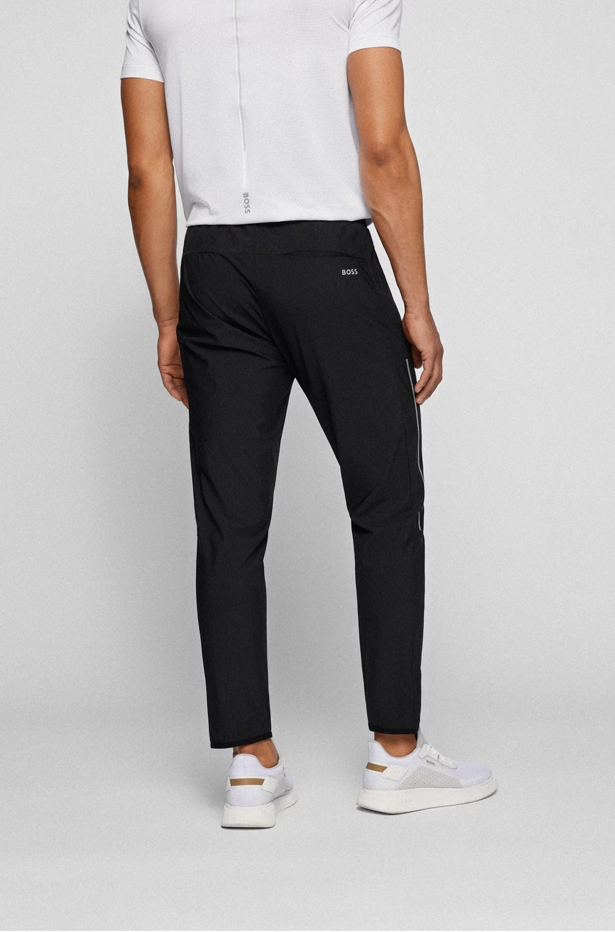 Shop Hugo Boss Logo Sweatpants In Black