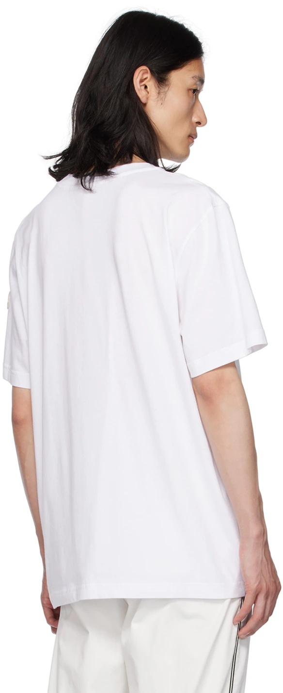 Moncler White Appliqué T-shirt In White