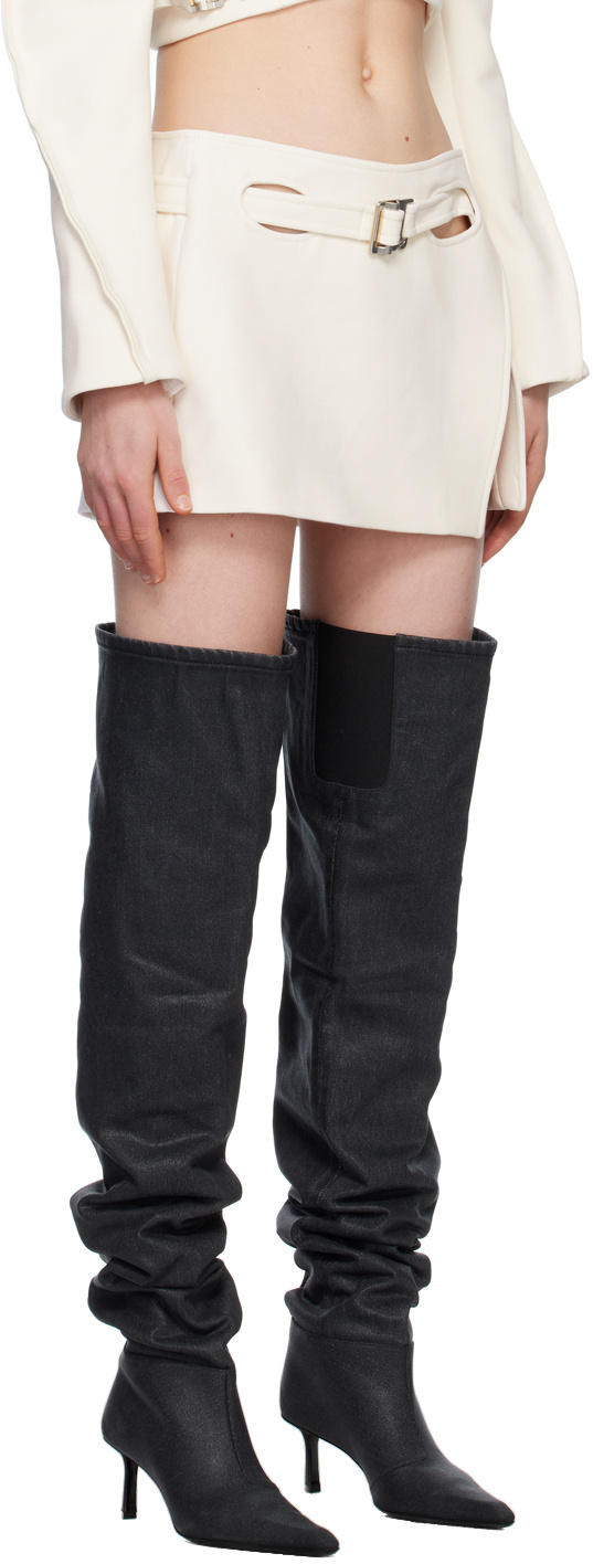 Shop Dion Lee Interloop Mini Skirt In Black