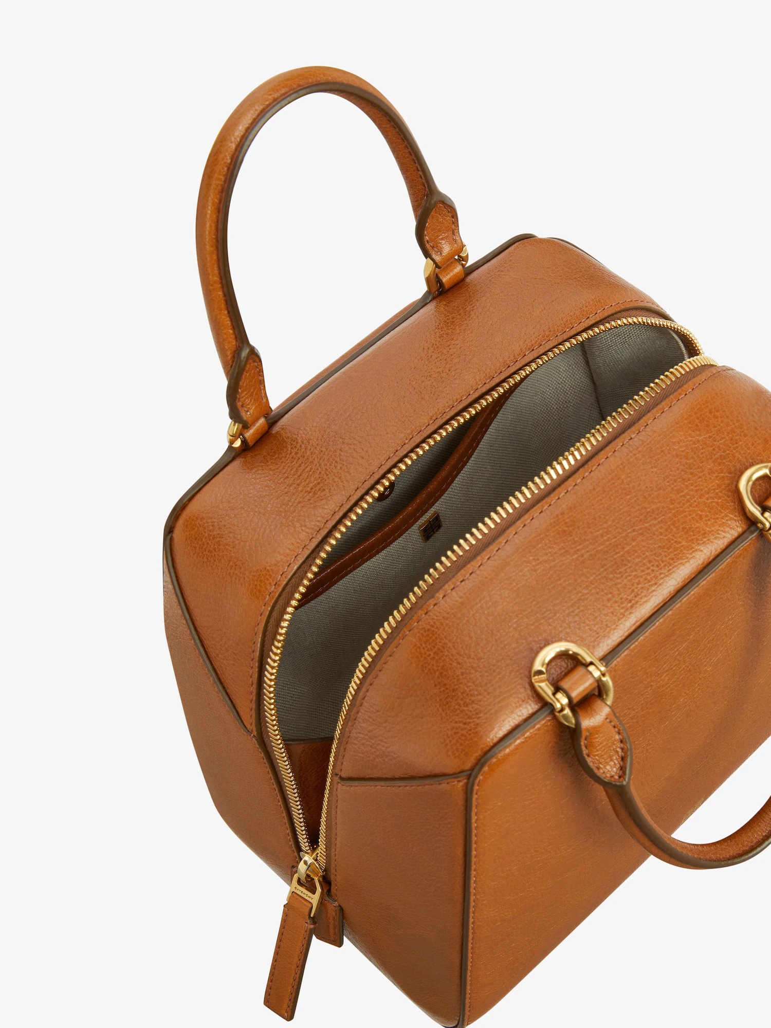Givenchy Antigona Cube Mini Leather Handbag In Brown