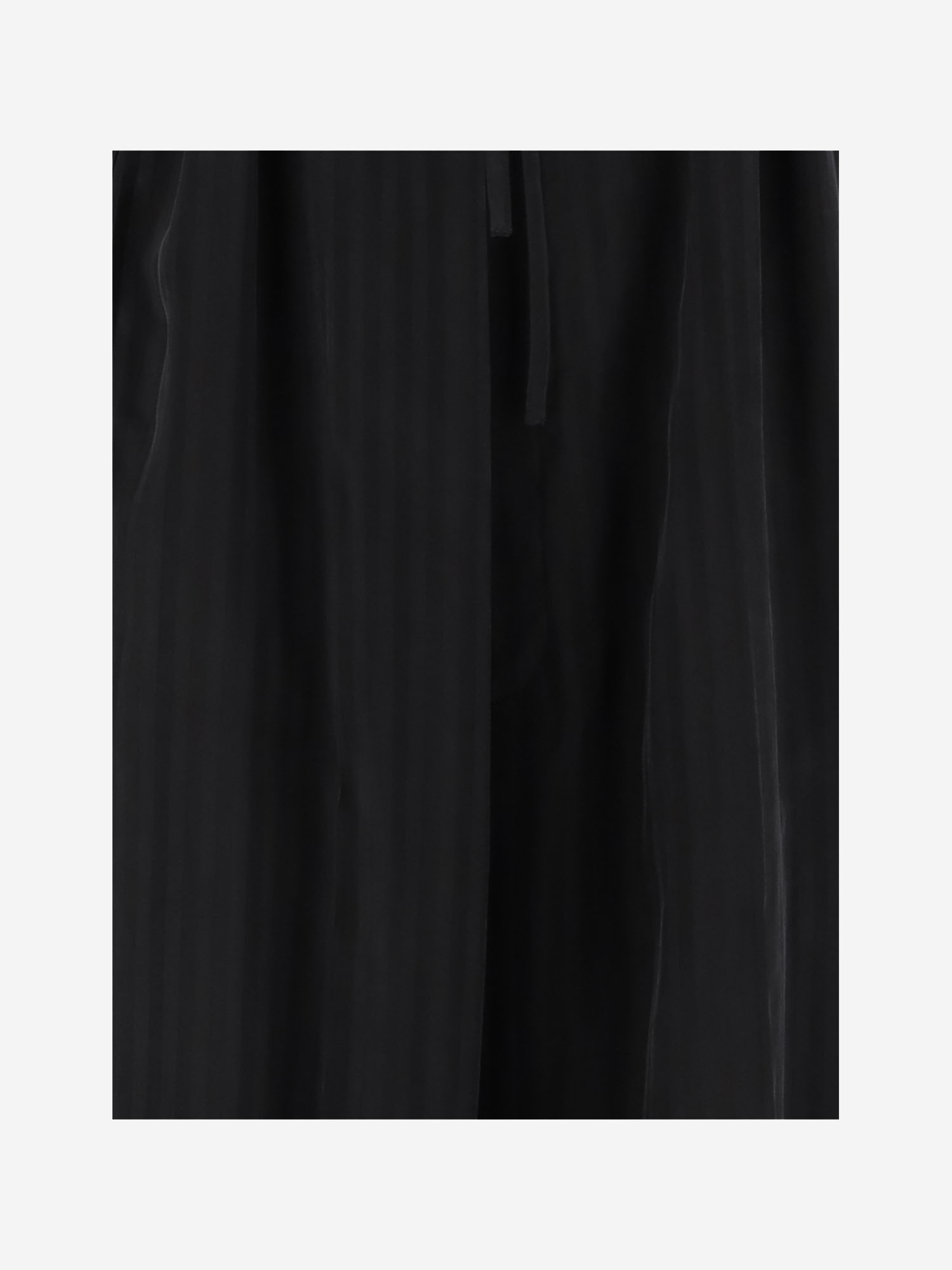 Balenciaga Drawstring Wide-leg Trousers In Black