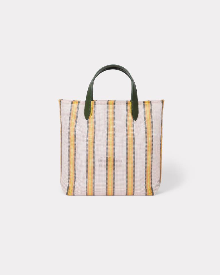 Kenzo ' Coast Lines' Small Tote Bag In Mesh In Pink
