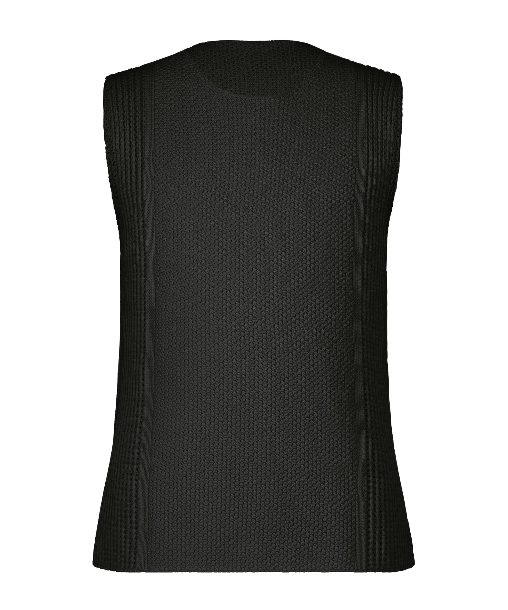 Shop Issey Miyake Knitted Vest In Black
