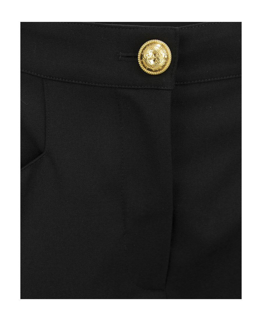 Balmain Button-detail Slim-fit Trousers In Black