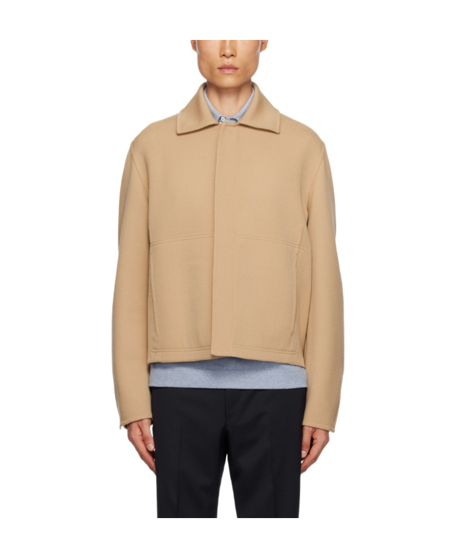 Zegna Wool-blend Shirt Jacket In Nude