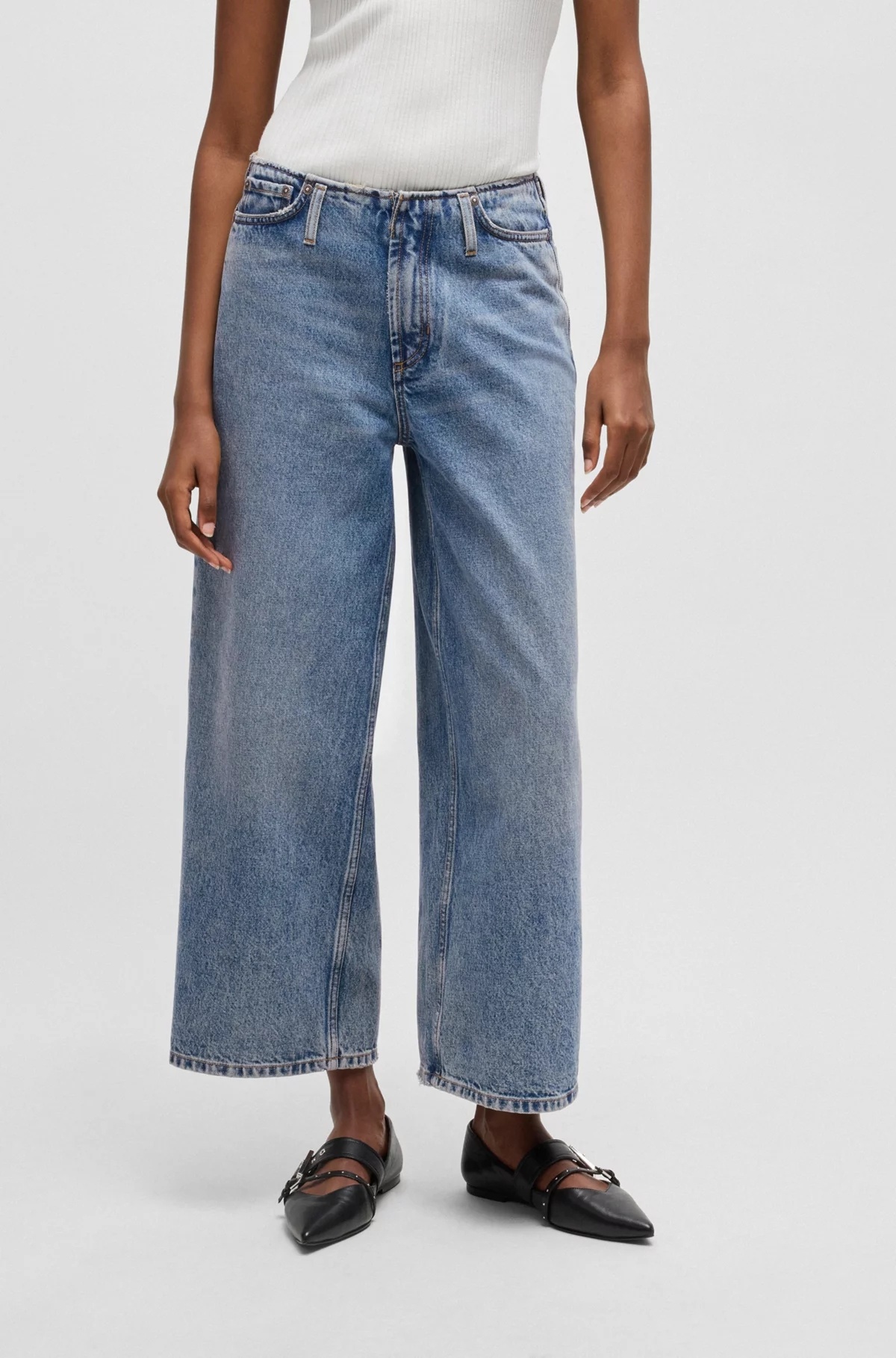 Hugo Boss Denim Trousers With Belt Loops