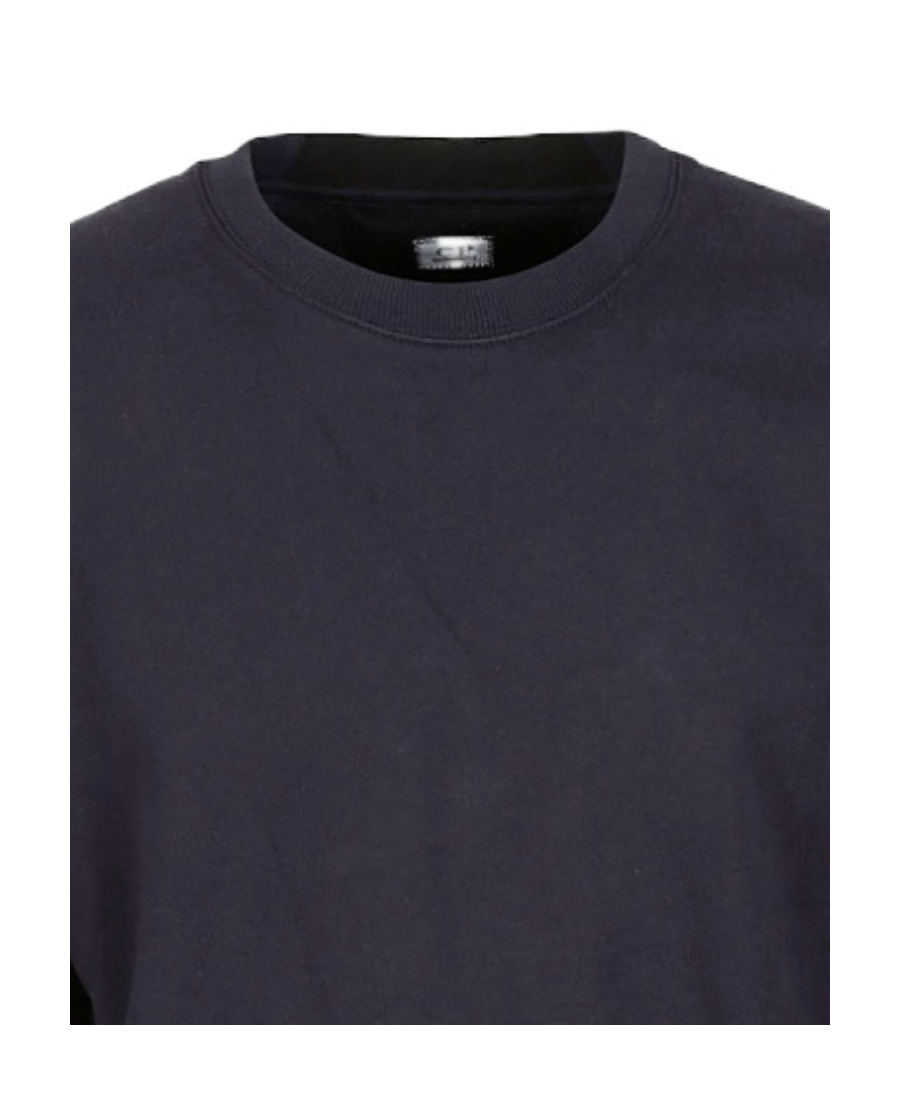 C.p. Company Long-sleeve Crewneck Sweatshirt With Distinctive Lens Detail In Black