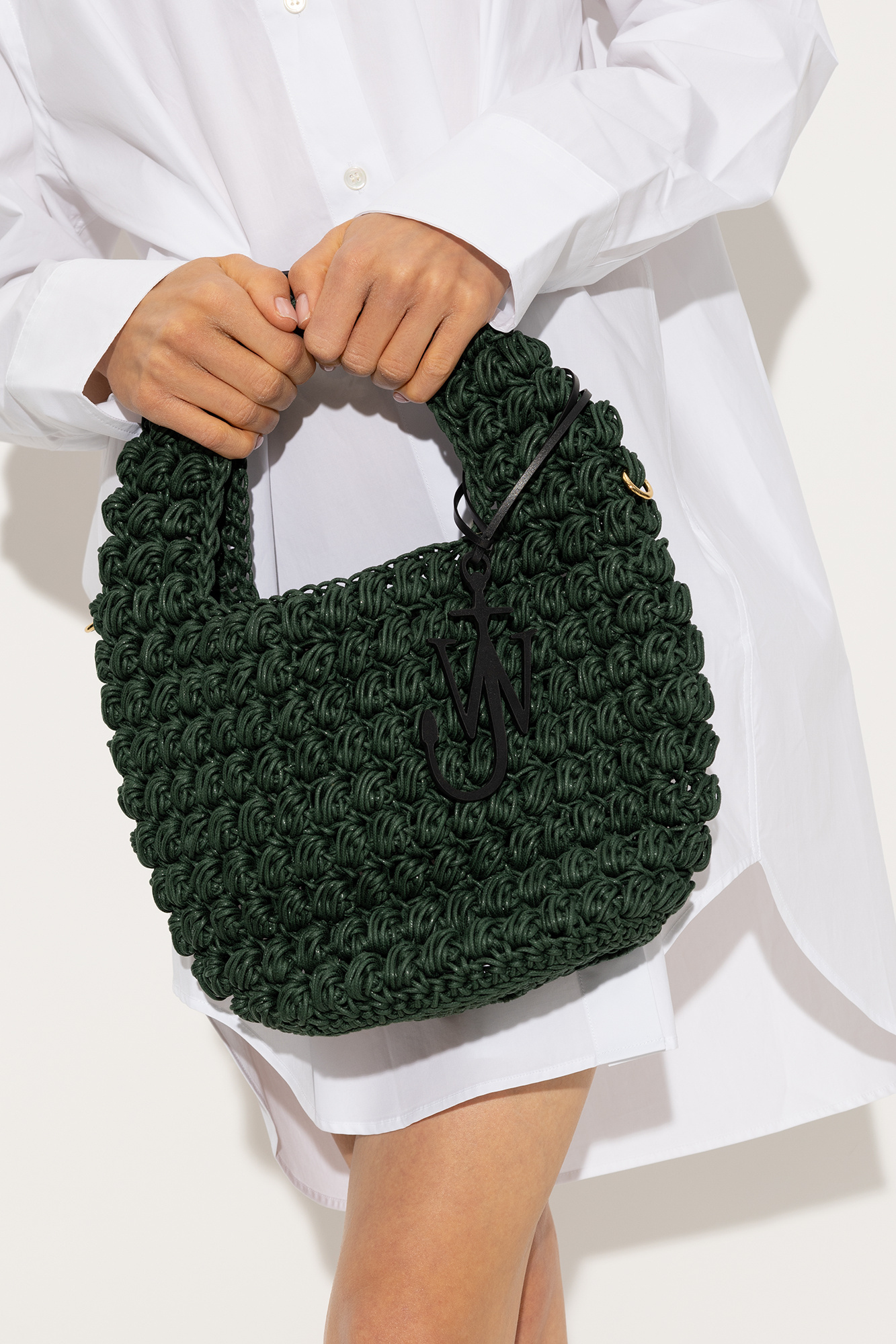 Jw Anderson Knotted-detail Tote Bag In Black