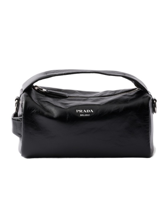 Prada Rectangular Handbag Top Handle In Black