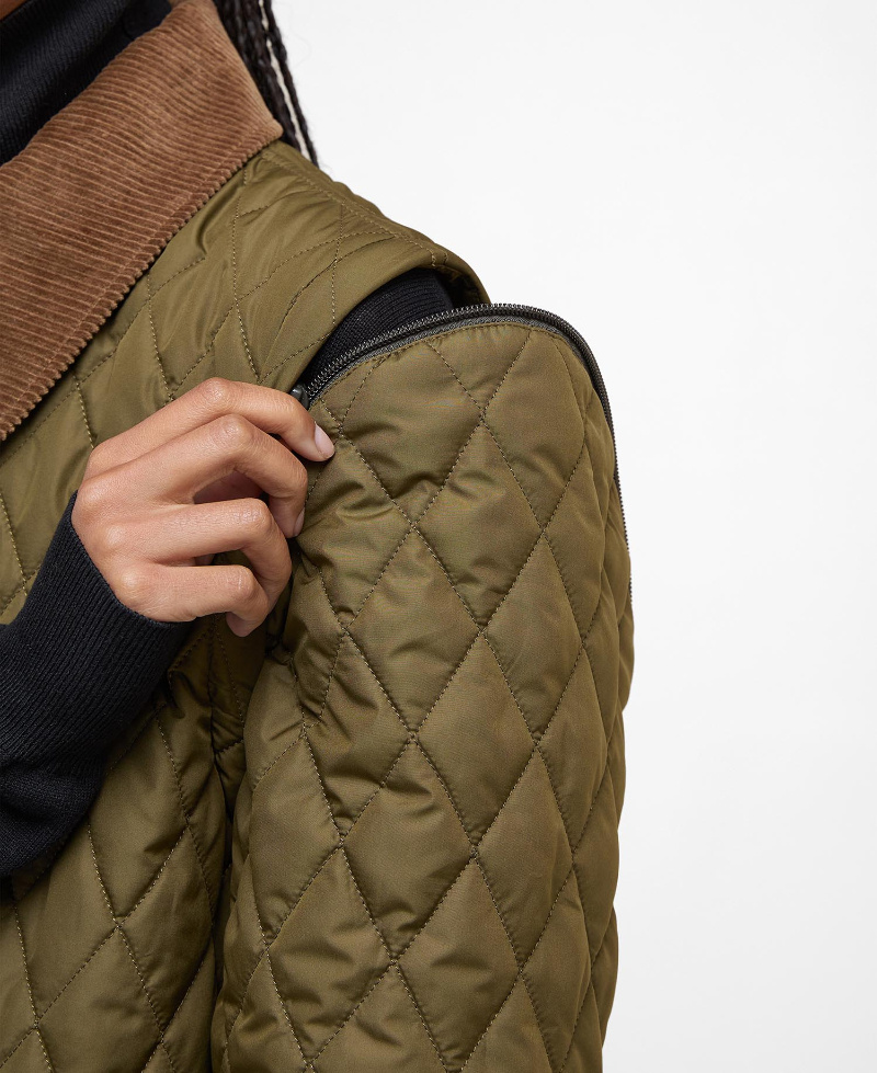 Barbour Lorrie Quilted Jacket In Green
