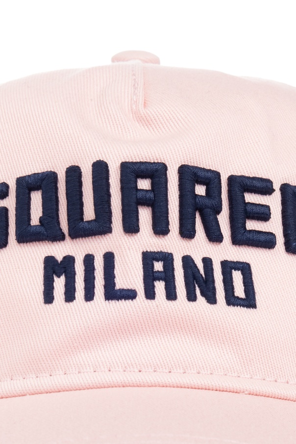 Dsquared2 Structured Baseball Cap With Curved Brim In Pink