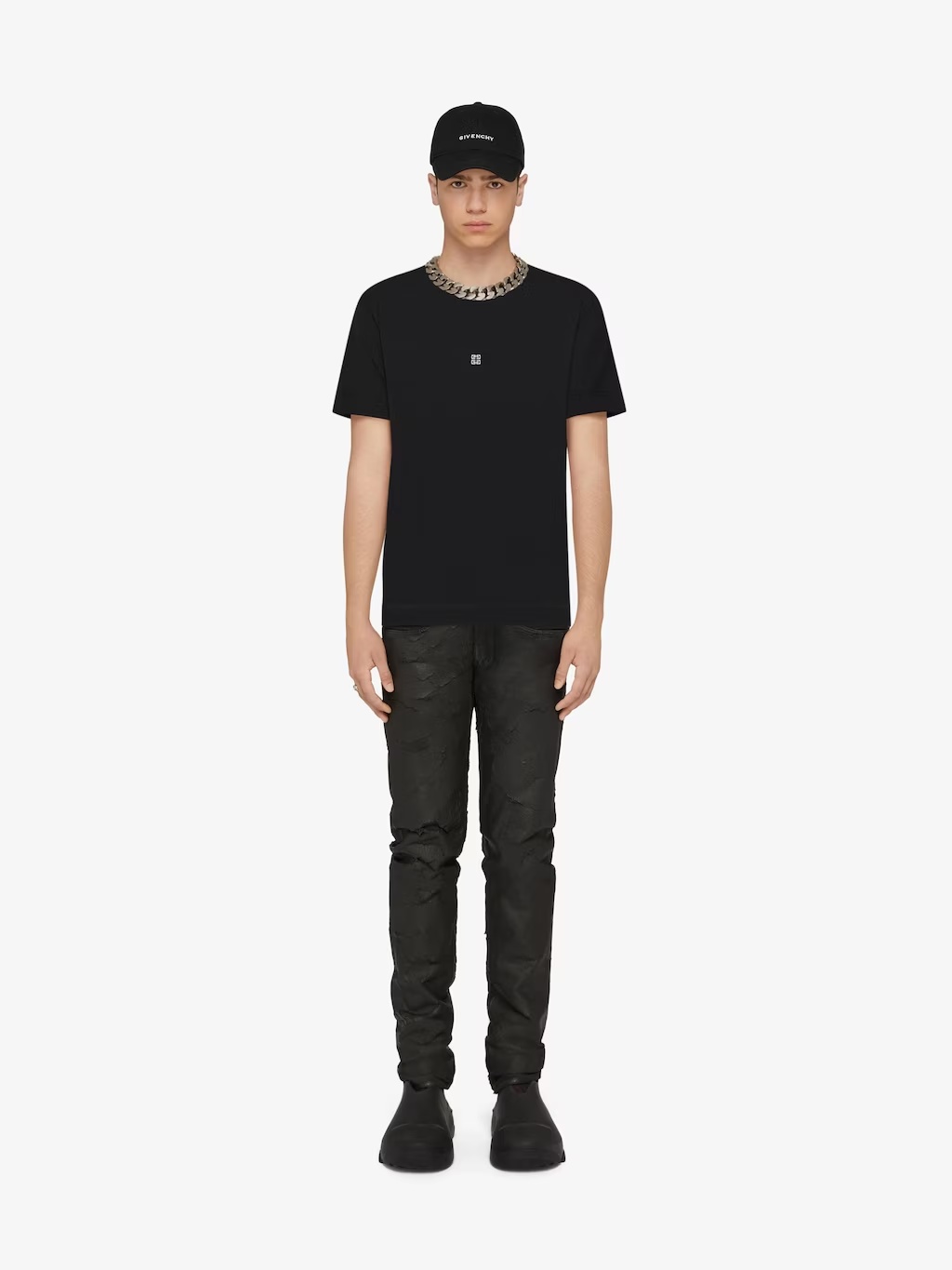 Givenchy Logo Printed Crewneck T-shirt In Black
