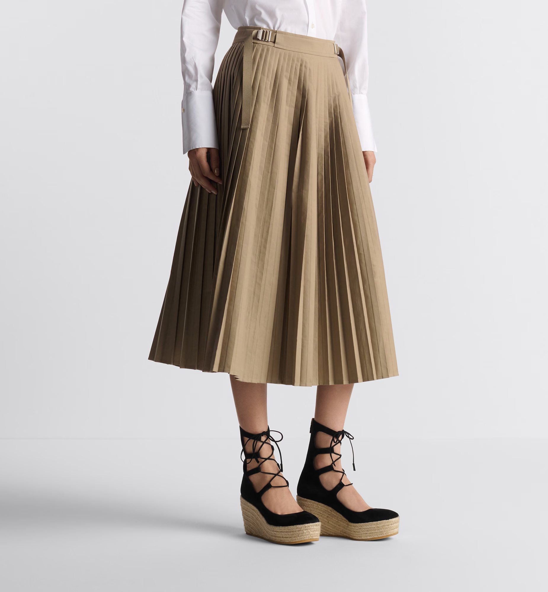 DIOR PLEATED MID-LENGTH SKIRT