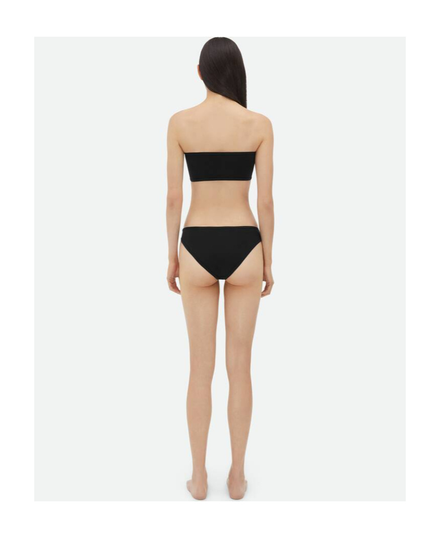 Bottega Veneta Elastic Swimsuit Jacket With Knots In Black
