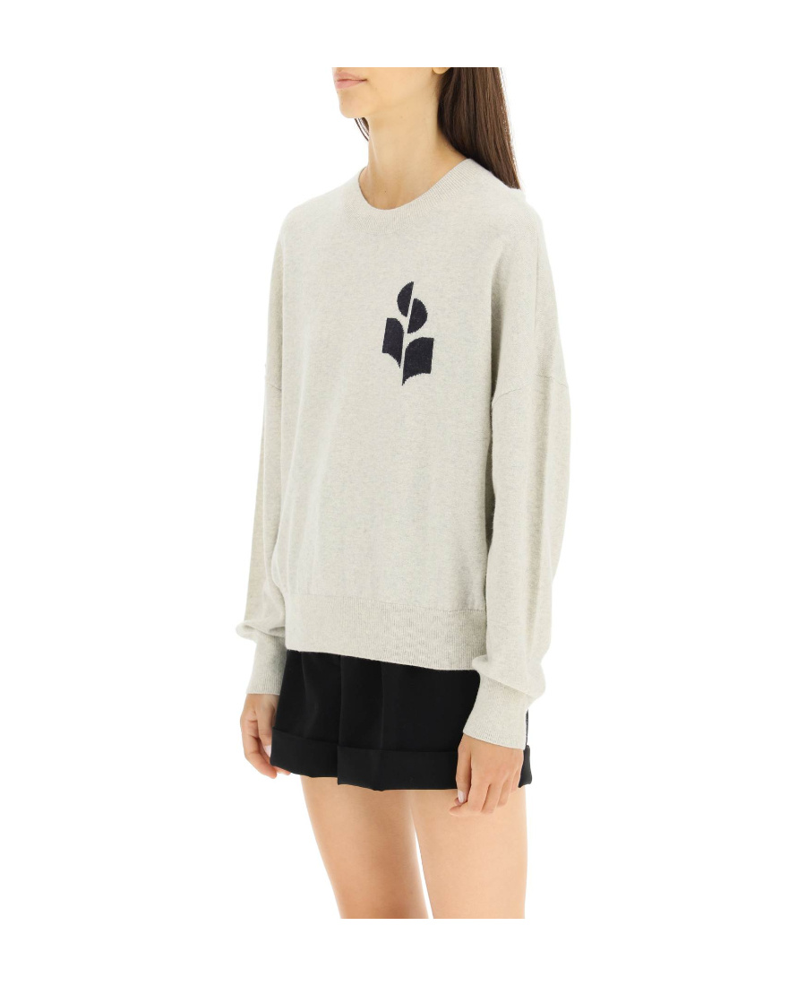 Isabel Marant Étoile Isabel Marant Etoile Marisans Sweater With Logo Intarsia In White