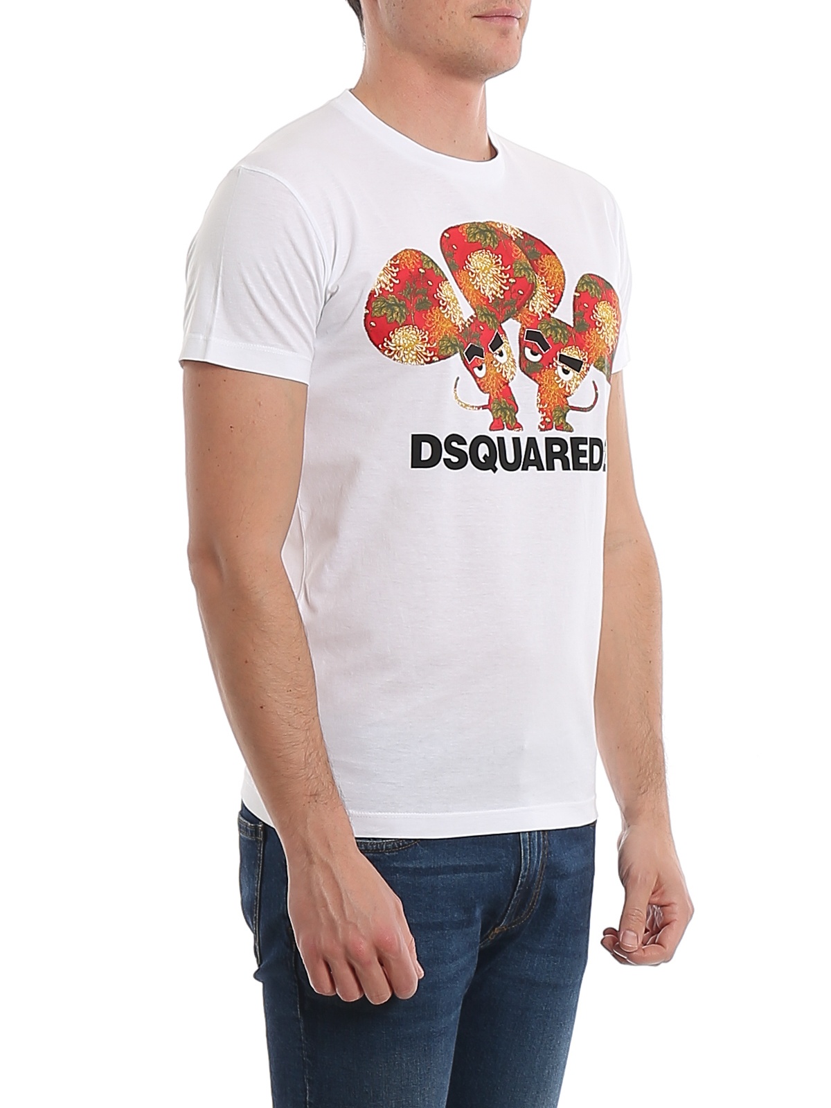 Dsquared2 Logo Printed T-shirt In White