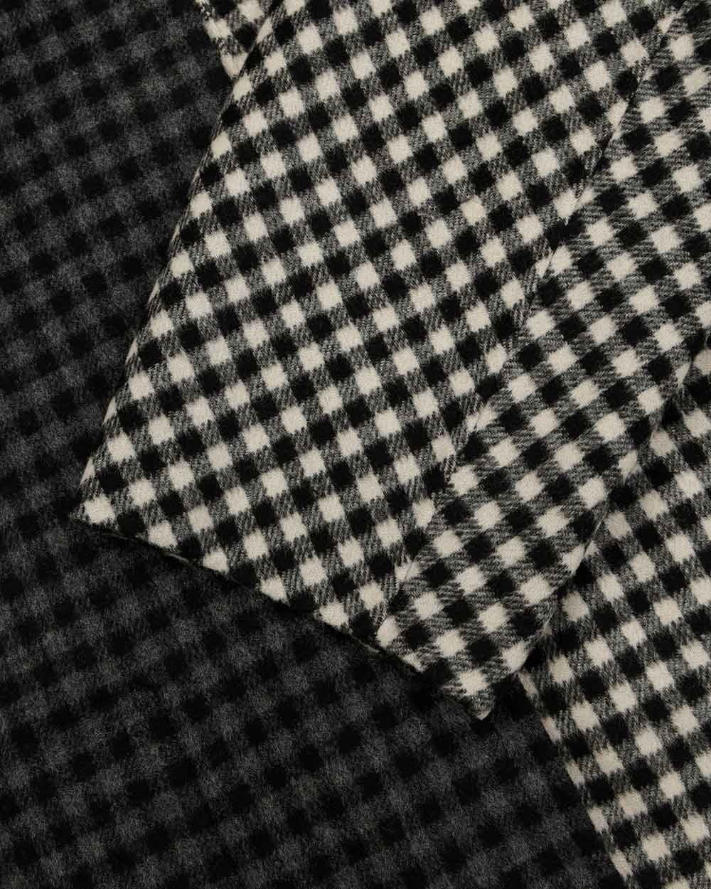 Weekend Max Mara Plaid Double-sided Short Coat In Black