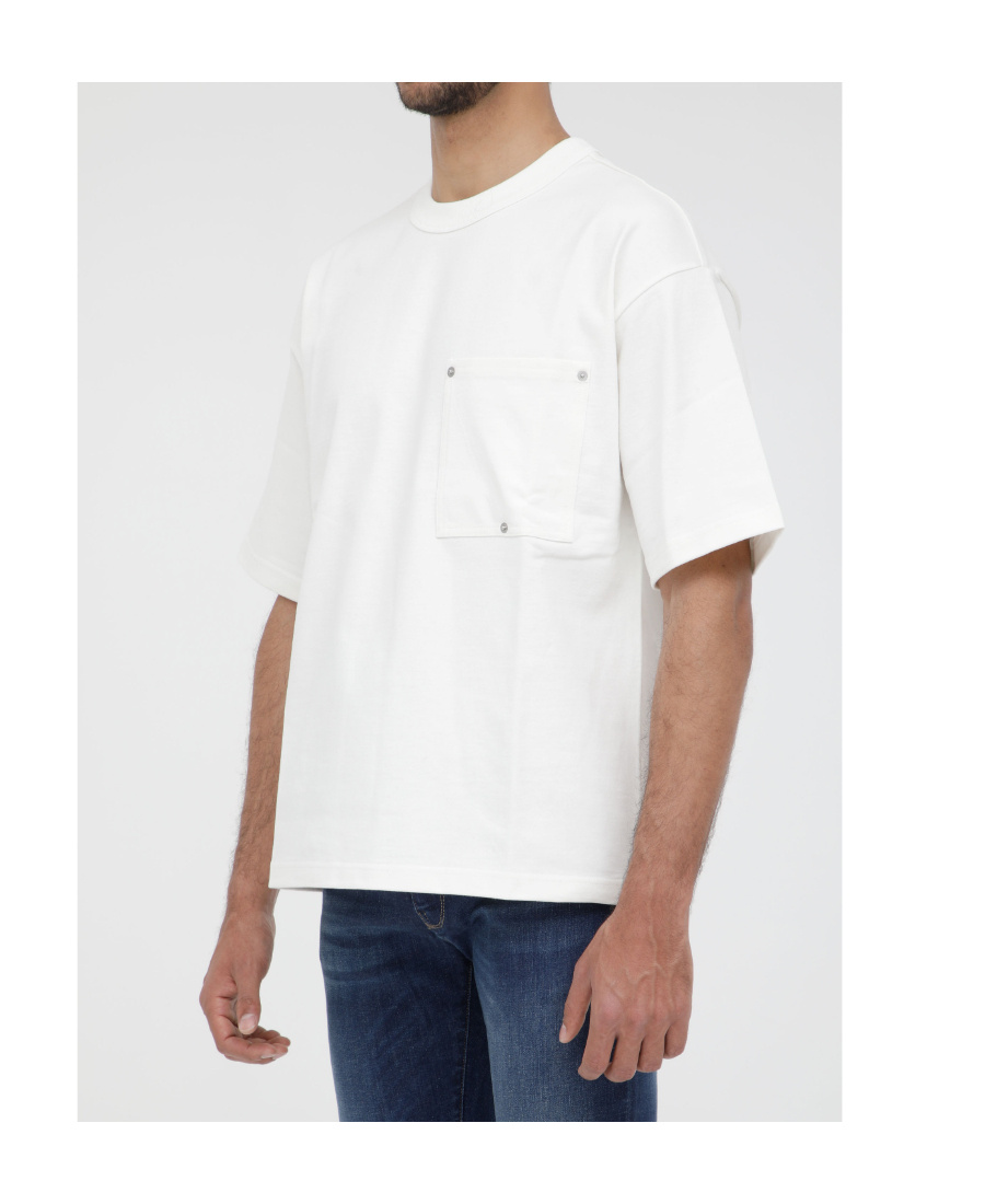 Bottega Veneta Patch-pocket Cotton T-shirt In White