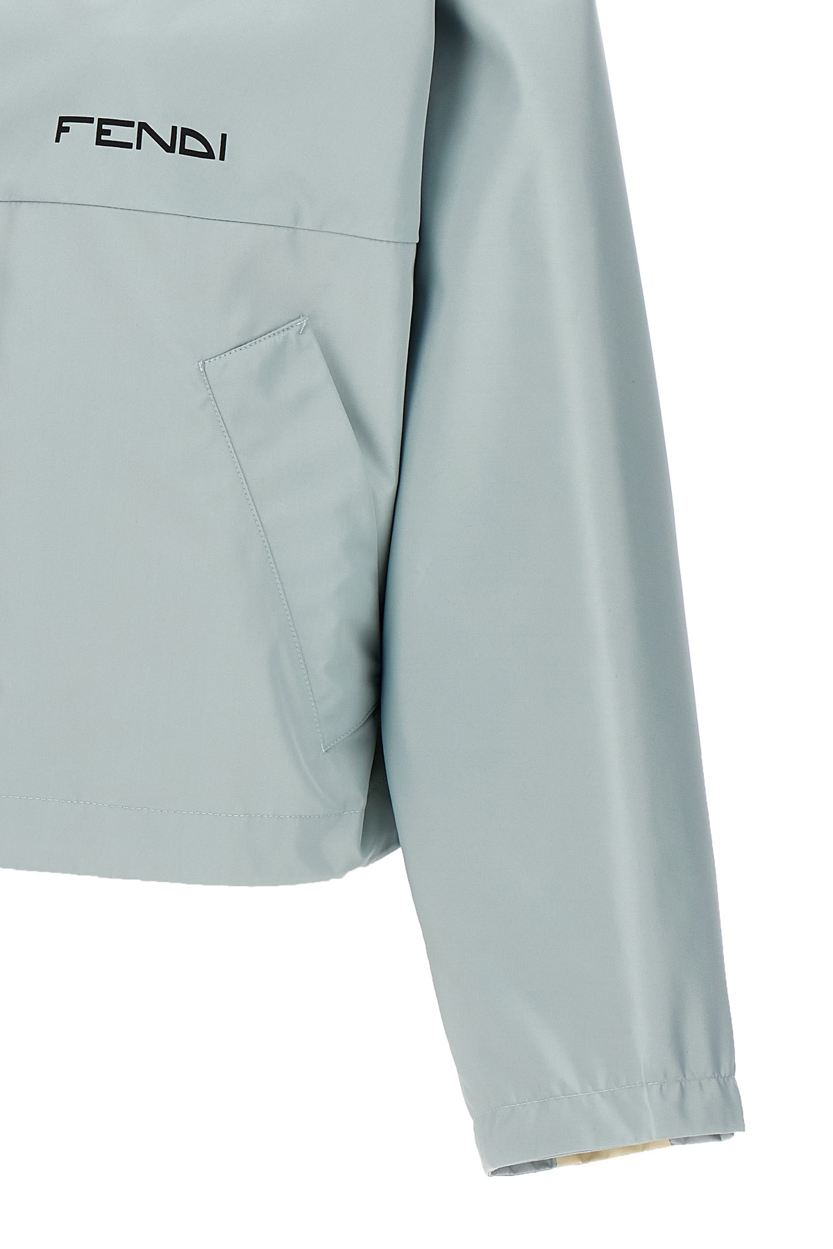 FENDI FENDI ZIP-UP HOODED REVERSIBLE JACKET