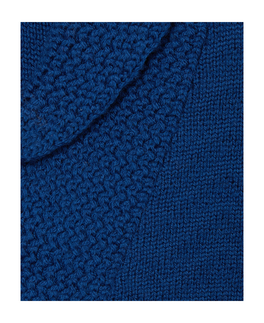 Gucci Button-up Ribbed Wool Cardigan In Blue