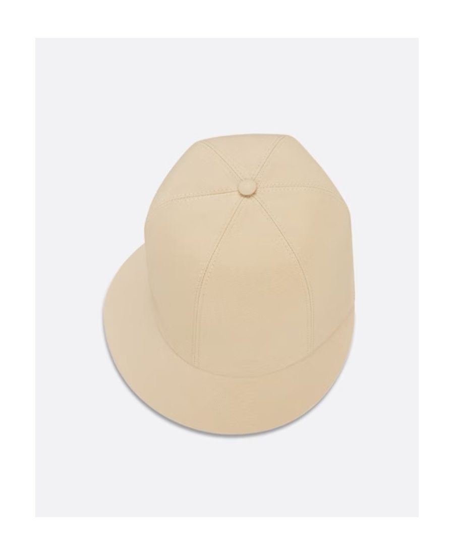 Dior Logo Asymmetrical Hat In Nude