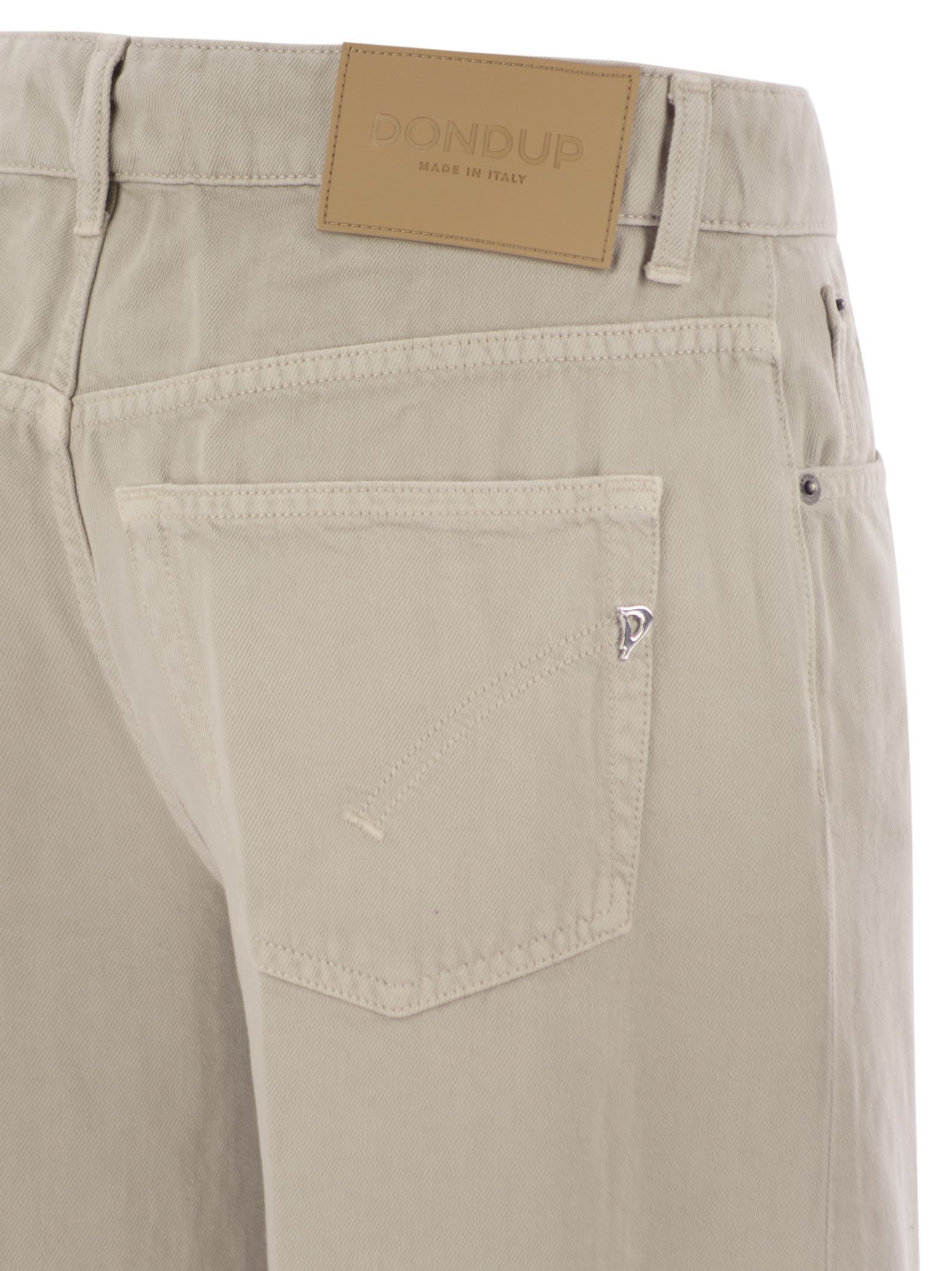 Dondup Wide-leg Casual Trousers In Brown