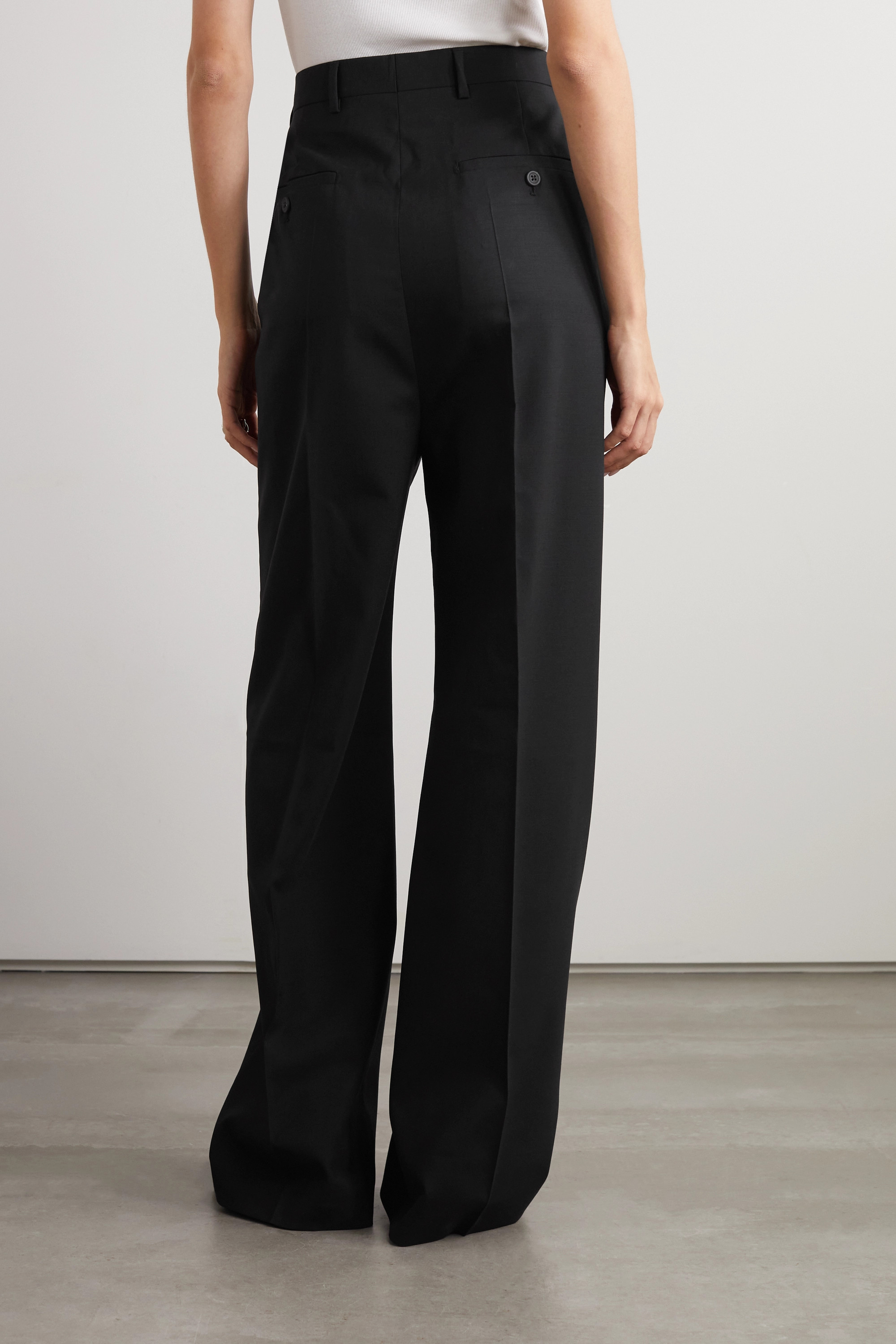 Rick Owens Straight-leg Wool Tailored Trousers In Black