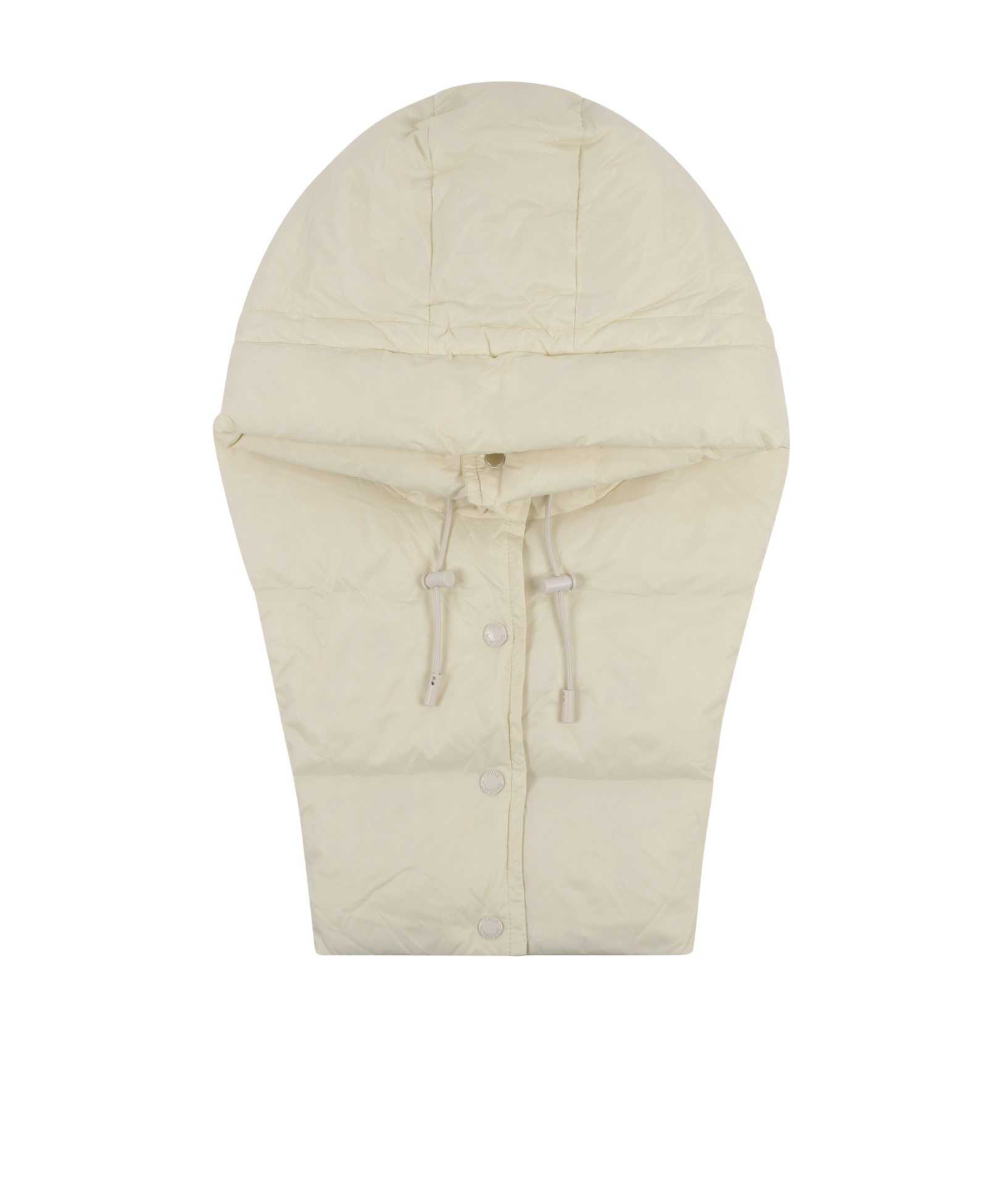 Yves Salomon Padded Hooded Bib In Nude