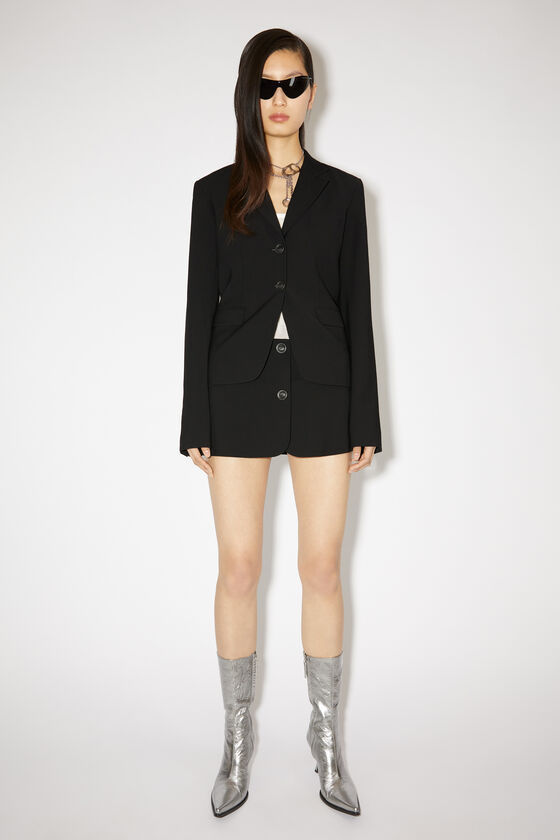 Acne Studios Notched-lapel Single-breasted Blazer In Black