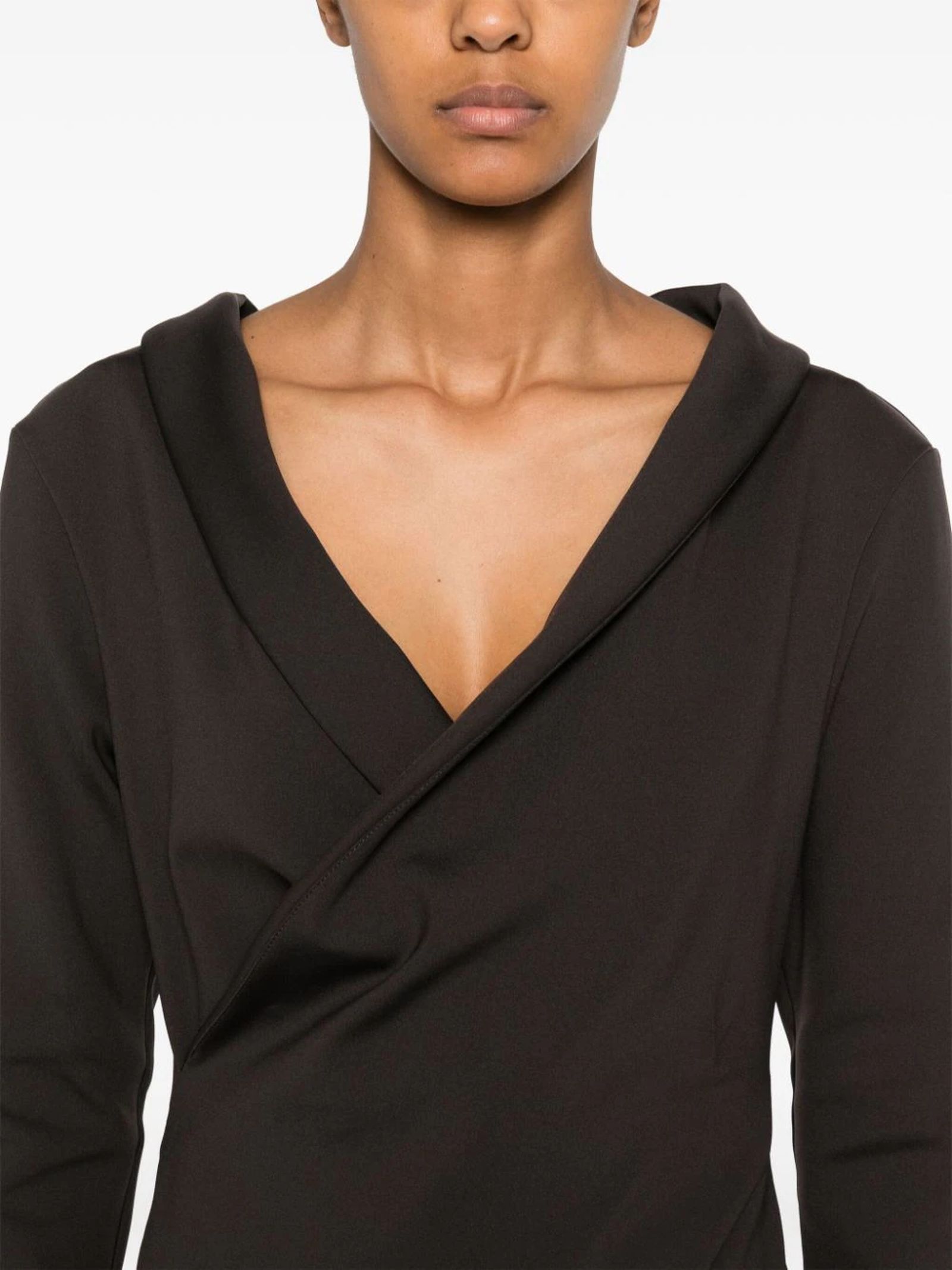 Philosophy Di Lorenzo Serafini Philosophy Dress In Nylon. In Brown